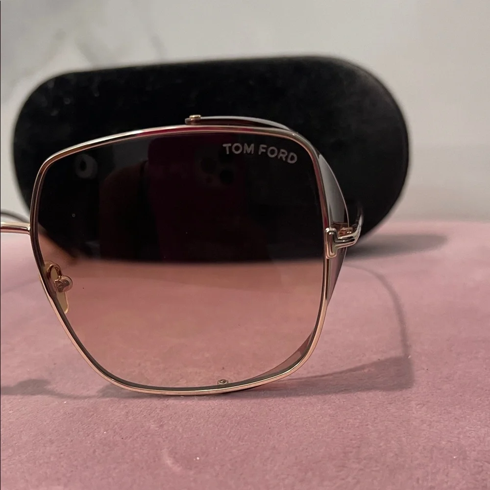 Tom Ford Rose Gold Square Sunglasses